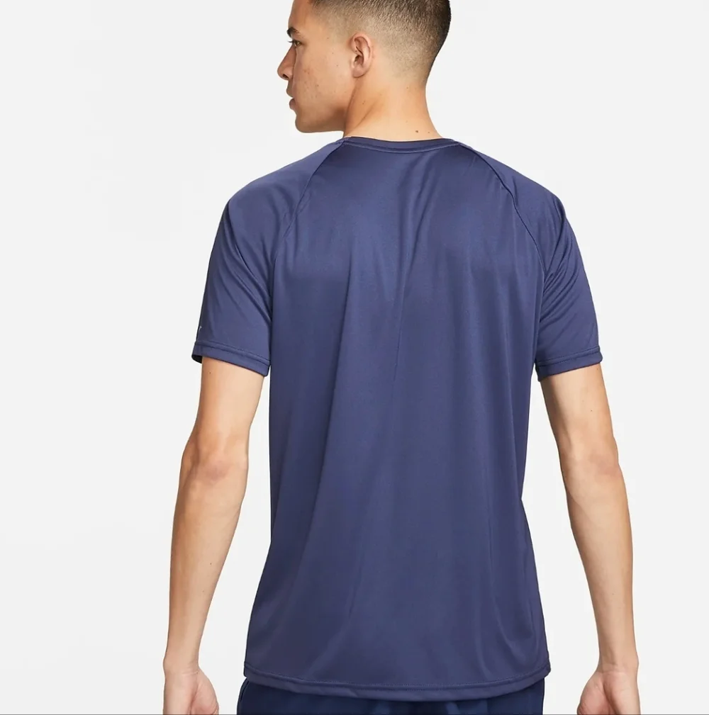 Nike Men's Dri-fit‎ Navy Swim Shirt With SPF